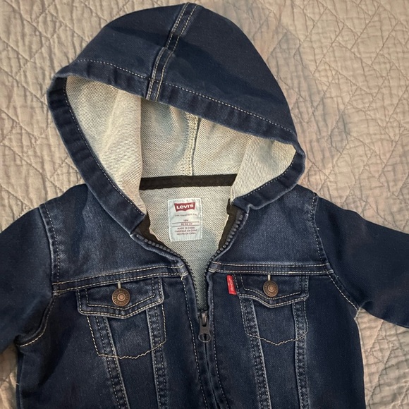 Levi's Toddler Dark Blue Soft Denim Hooded Jacket - Picture 2 of 4